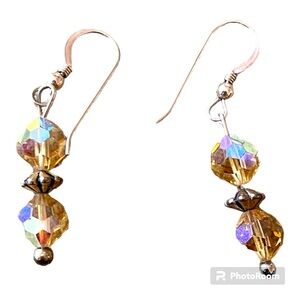 Yellow Crystal Earrings